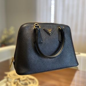 PRADA handbag Saffiano Patent Leather Promenade